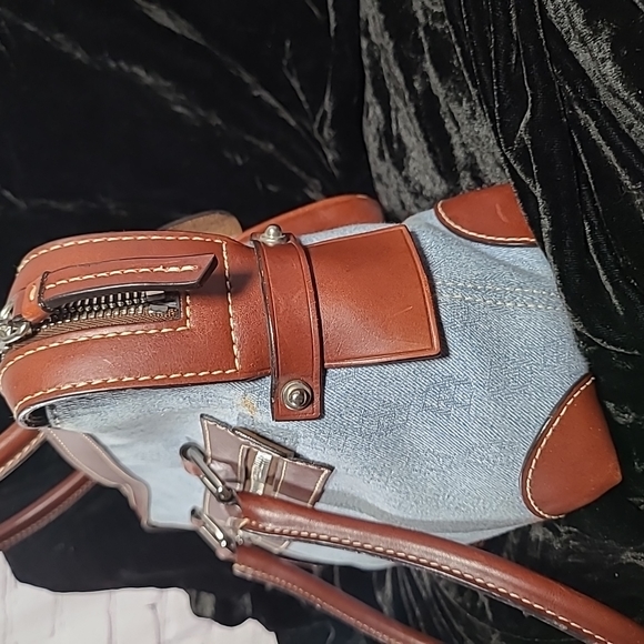 FINAL DISCOUNT Denim and Leather Handbag - Picture 4 of 11